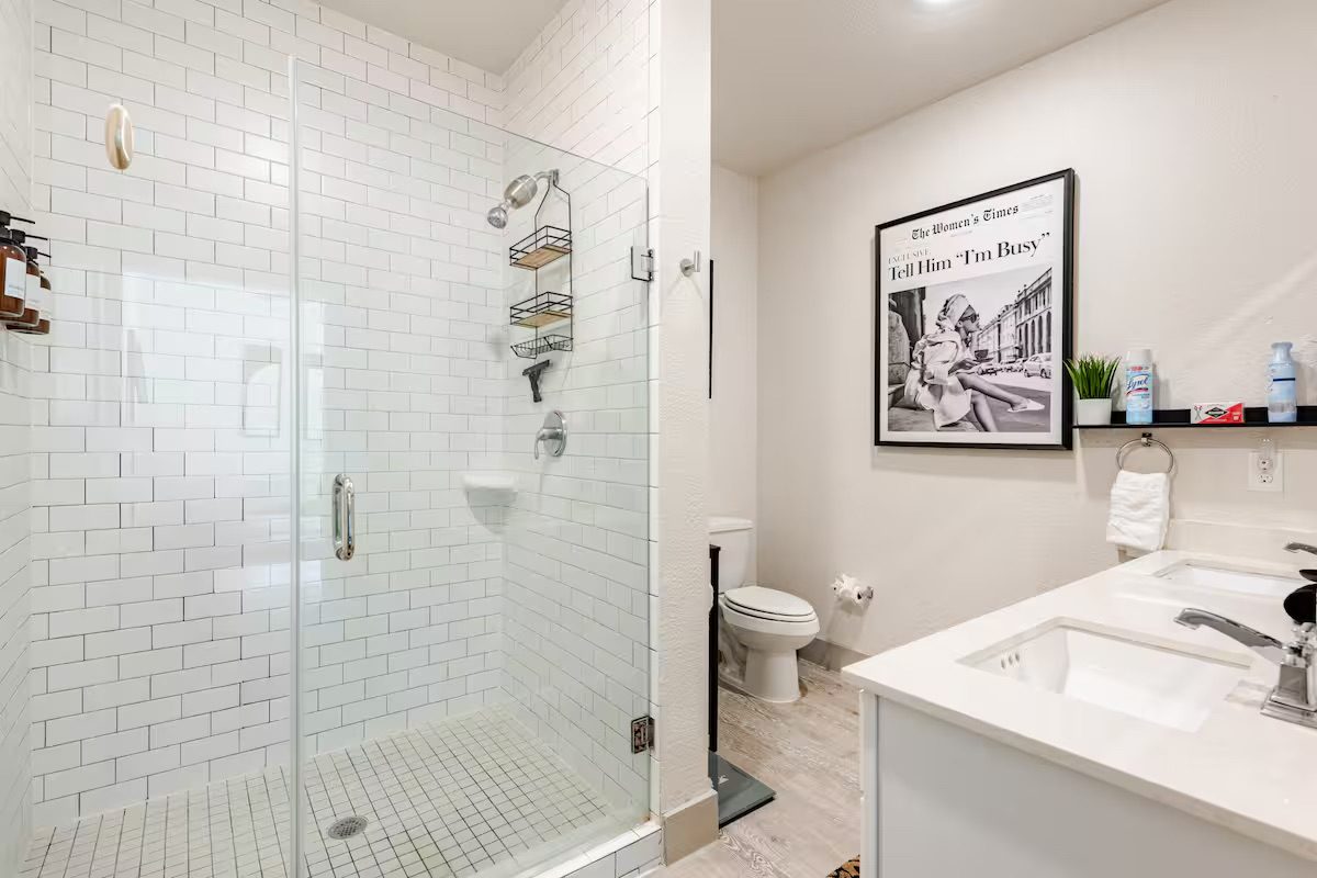 Subway tile bathroom
